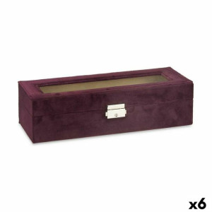 Pudełko na zegarki Metal (30,5 x 8,5 x 11,5 cm) (6 Sztuk)