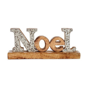 Figurka Dekoracyjna Noel Brokat Drewno (6,5 x 10 x 25 cm)