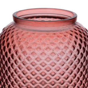 Wazon Różowy szkło z recyklingu 19 x 19 x 19 cm
