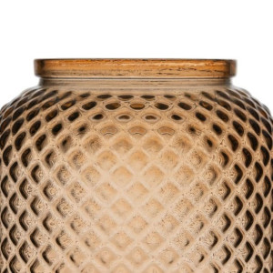 Wazon szkło z recyklingu Karmel 19 x 19 x 19 cm