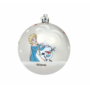 Bombka świąteczna Frozen Memories Srebrzysty 6 Sztuk Plastikowy (Ø 8 cm)