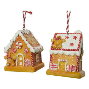 ozdoby świąteczne Choinka Polyresin Imbir Domek (6,5 x 5 x 7 cm)