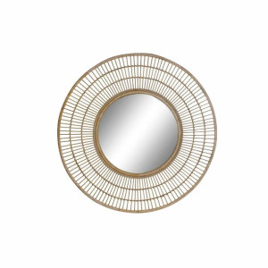 Lustro ścienne DKD Home Decor Szkło Bambus (80 x 2.5 x 80 cm)