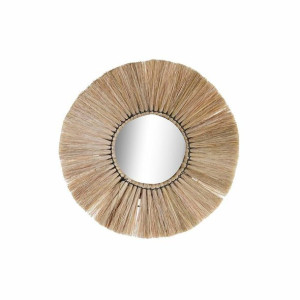 Lustro ścienne DKD Home Decor Szkło Naturalny Juta (45 x 3 x 45 cm)