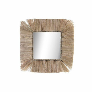 Lustro ścienne DKD Home Decor Szkło Naturalny Juta (55 x 3 x 55 cm)