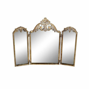 Lustro ścienne DKD Home Decor 43 x 2 x 35 cm Złoty Metal Romantyczny