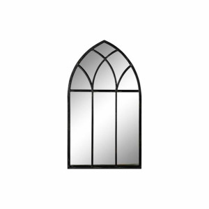 Lustro ścienne DKD Home Decor Czarny Metal Okna (36 x 2 x 65 cm)