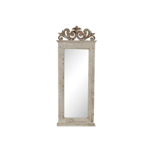 Lustro ścienne DKD Home Decor Drewno Biały Tradycyjny (47 x 6.5 x 119 cm)
