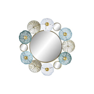 Lustro ścienne DKD Home Decor Złoty Metal Mięta (50 x 5 x 51 cm)