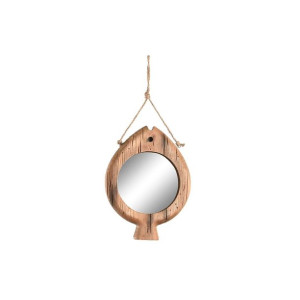 Lustro ścienne DKD Home Decor Naturalny Drewno Brązowy