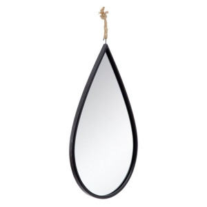 Lustro ścienne 47 x 2,5 x 68 cm Czarny Metal