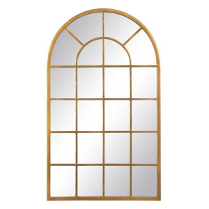 Lustro ścienne 65 x 2,5 x 110 cm Złoty Metal Okno