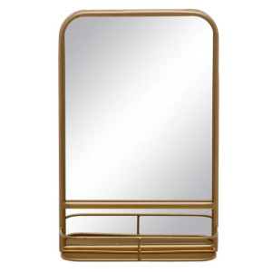 Lustro ścienne 31 x 9,5 x 47 cm Złoty Metal