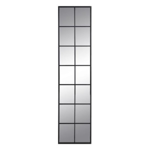 Lustro ścienne 40 x 2,5 x 170 cm Szkło Czarny Metal Okno