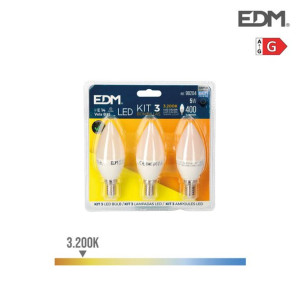 Żarówka Świeca EDM 5 W E14 G 400 lm (3200 K)