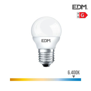 Żarówka LED EDM E27 A+ 6 W 500 lm (4,5 x 8,2 cm) (6400K)