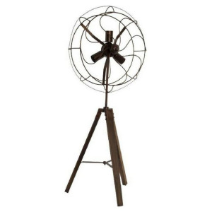 Lampa Stojąca DKD Home Decor Metal Drewno Miedź (46 x 46 x 106 cm)