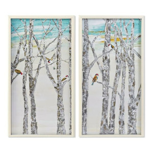 Obraz DKD Home Decor CU-180450 Drzewa 54 x 3 x 103,5 cm (2 Sztuk)