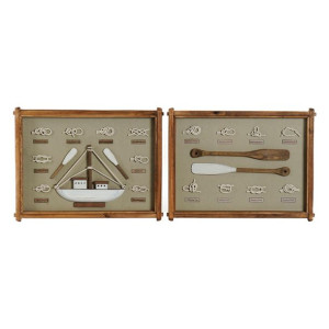 Obraz DKD Home Decor 59 x 4 x 45 cm Nudo Śródziemnomorski (2 Sztuk)