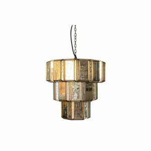 Lampa Sufitowa DKD Home Decor Szkło Złoty Żelazo (43 x 43 x 43 cm)