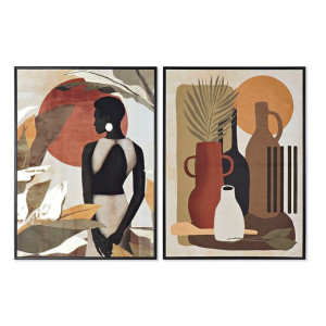 Obraz DKD Home Decor Wazon Kolonialny (2 Sztuk)