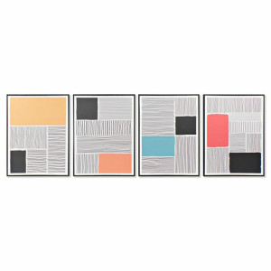 Obraz DKD Home Decor Abstrakcyjny 60 x 3 x 80 cm Loft (4 Części)