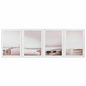 Obraz DKD Home Decor Plaża 50 x 3 x 70 cm Śródziemnomorski (4 Części)