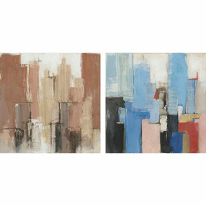 Obraz DKD Home Decor 100 x 2,4 x 100 cm Abstrakcyjny Nowoczesny (2 Sztuk)