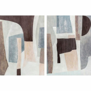 Obraz DKD Home Decor 70 x 2,4 x 100 cm Abstrakcyjny Skandynawski (2 Sztuk)