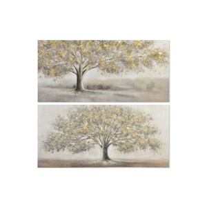 Obraz DKD Home Decor 150 x 3,5 x 70 cm Drzewo Cottage (2 Sztuk)