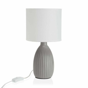 Lampa stołowa Versa Szary Ceramika (17 x 34 x 17 cm)