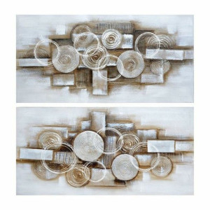 Obraz DKD Home Decor Abstrakcyjny 120 x 3 x 60 cm Loft (2 Sztuk)