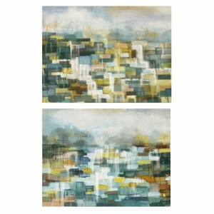 Obraz DKD Home Decor Abstrakcyjny 120 x 3 x 90 cm Nowoczesny (2 Sztuk)