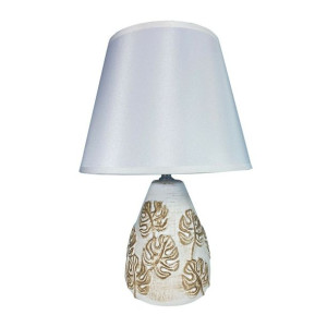 Lampa stołowa Versa Beżowy Kvety Ceramika Materiałowy (24,5 x 37 x 12 cm)