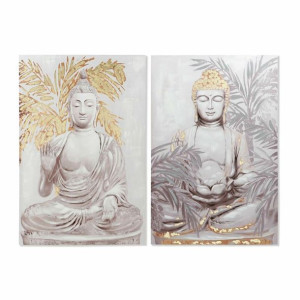 Obraz DKD Home Decor Budda 80 x 3 x 120 cm Orientalny (2 Sztuk)