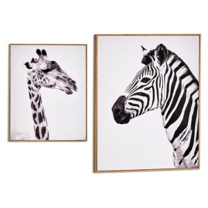 Obraz Zebra - Giraffe Buk MDF (2 x 51 x 41 cm)
