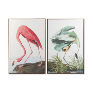 Obraz DKD Home Decor 80 x 4 x 120 cm Orientalny Ptaki (2 Sztuk)