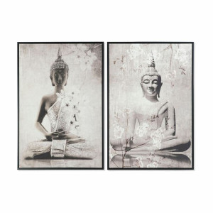 Obraz DKD Home Decor 63 x 4,5 x 93 cm Budda Orientalny (2 Sztuk)