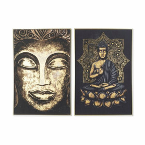 Obraz DKD Home Decor 63 x 4,5 x 93 cm Budda Orientalny (2 Sztuk)