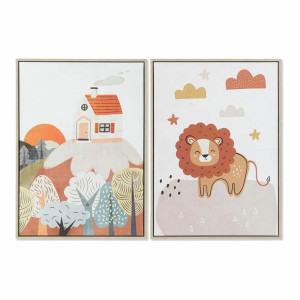 Obraz DKD Home Decor 53 x 4,5 x 73 cm Dziecięcy (2 Sztuk)