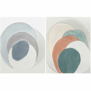 Obraz DKD Home Decor 80 x 3,7 x 100 cm Nowoczesny Koła (2 Sztuk)