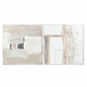 Obraz DKD Home Decor 90 x 3,7 x 90 cm Abstrakcyjny Miejska (2 Sztuk)