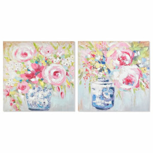 Obraz DKD Home Decor 80 x 3 x 80 cm Wazon Tradycyjny (2 Sztuk)