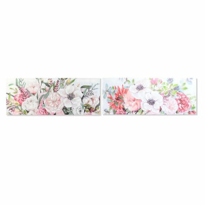 Obraz DKD Home Decor 150,5 x 2,7 x 60 cm Kvety Shabby Chic (2 Sztuk)