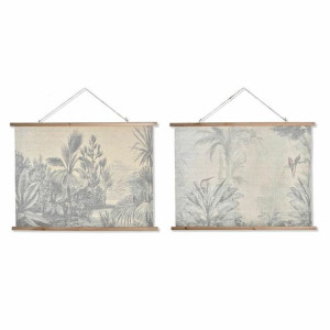 Obraz DKD Home Decor 100 x 2 x 75 cm Tropikalny (2 Sztuk)
