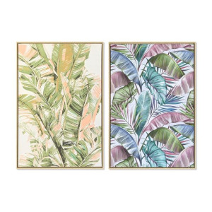 Obraz DKD Home Decor 84 x 4,5 x 123 cm Palmy Tropikalny (2 Sztuk)
