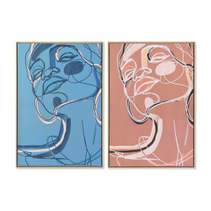 Obraz DKD Home Decor 84 x 4,5 x 123 cm Kobieta Nowoczesny (2 Sztuk)