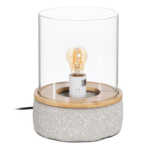 Lampa stołowa LÁMPARAS INDUSTRIALES 19,5 x 19,5 x 25 cm Szkło Szary Cement