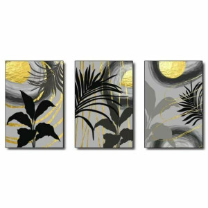 Obraz DKD Home Decor 53 x 3,5 x 73 cm Brokat Nowoczesny (3 Części)