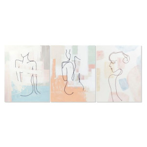 Obraz DKD Home Decor 80 x 3,7 x 100 cm Abstrakcyjny Nowoczesny (3 Części)